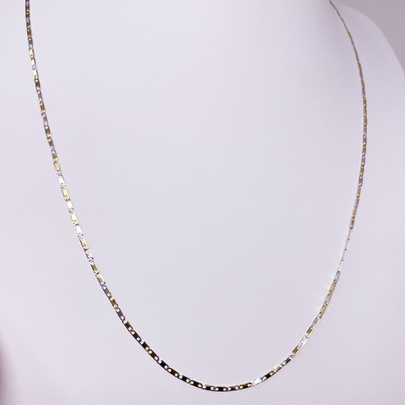 Stainless Steel Silver & Gold Necklace - Picture 7 of 14